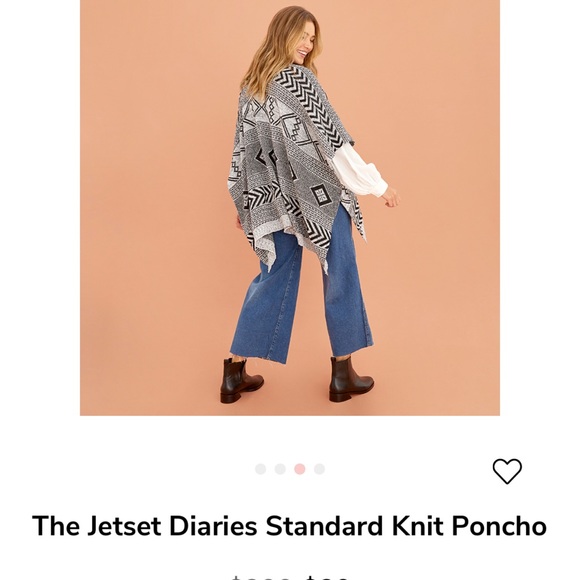 NWT The Jetset Diaries Standard Knit Poncho - OS - Picture 3 of 11